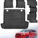 Floor Mats for Toyota 4Runner 2010 2011 2012 Front Rear Rows Cargo Liners 5 Seats (No 3rd Row or No Sliding Cargo Deck) Rubber Heavy Duty Car Carpets Non-Slip Odorless Accessories for Toyota 4Runner
