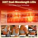 Full Body Red Light Therapy Mat with 3207 LEDs, 3-in-1 660nm & 850nm TPU Infrared Light Blanket, 74.8" x 36" Foldable Therapy Pad with Timer Controller Pulse Modes for Home Use 260W