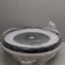 24" Bladeless Ceiling Fan with Light Remote, Smart LED Ceiling Fans with App Control, Modern Low Profile Dimmable Light Ceiling Fan for Bedroom Living Room Black