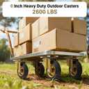 Nefish 6 Inch Outdoor Heavy Duty Caster, Large Castors Wheels Set of 4 with Brake, Durable Industrial Grade Casters 2600 LBS, 360 Degree Plate Swivel Castor Wheels for Cart, Workbench, Machine
