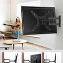 Pipishell Full Motion TV Wall Mount for 26-65 inch Flat or Curved TVs up to 77 lbs, TV Bracket Wall Mount with Articulating Arms, Extension, Tilt, Swivel, Leveling, Max VESA 400x400mm, PIMF7