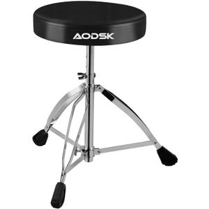 AODSK Drum Throne, Widened Thick Padded Adjustable Drum Stool, Height Adjustable 16.34-20.67 Inch, Universal Heavy-Duty Drum Seat DP-27