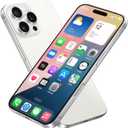 Dummy Fake Phone Model, Looks Like The Real Phone Compatible with Phone 16 PM, for Cell Phone Store Display or Send a Toy Phone for Kids (16ProMax,White Titanium,The Screen is Printed with Patterns)