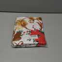 SASTYBALE Christmas Tablecloth Rectangle, Jacquard Fabric Christmas Table Cloth with Poinsettia Flowers, Spillproof Table Cover for Winter Holiday Dinner Decor (Rectangle, 60" x 84")