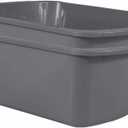 Wash Basins  Rectangular Plastic Hospital Bedside Soaking Tub [2 Pack] Small 7 Quart Graduated Bucket - Portable Washbasin for Washing, Cleaning, Foot Bath, Washing Dishes, Face Cleansing Bowl