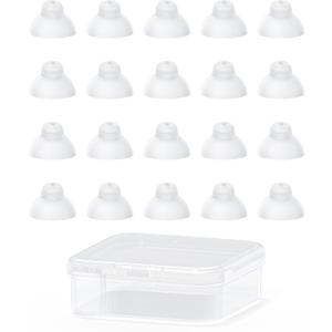 Hearing Aid Domes, Single Layer Umbrella-Shaped Ear Tips for ITC,CIC and RIC Hearing Amplifier Earplugs Replacement Accessories (Medium 20pcs Pack)