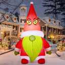 GOOSH 6 FT Christmas Inflatables Gnomes Outdoor Decorations Christmas Blow up with Built-in LEDs for Holiday Party Xmas Yard Garden Lawn Decor