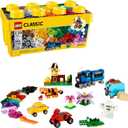 LEGO Classic Medium Creative Brick Box 10696 Building Toy Set - Featuring Storage, Includes Train, Car, and a Tiger Figure, and Playset for Kids, Boys, and Girls Ages 4-99, Pack of 2, One Size Pack of 2