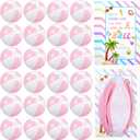 MiniInflat 24 Set 10 Inch Inflatable Beach Balls Bulk Jumbo Big Beach Balls for Kids Summer Swimming Party Favor Water Games Supplies End of Year Student Gifts from Teacher