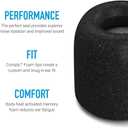 Comply TW-200-C | Memory Foam Replacement Earbud Tips for Anker Soundcore, Sennheiser, JBL, SoundPEATS & More | Ultimate Comfort, Secure Fit, Superior Noise Isolation | Black, Medium (3 Pairs)