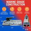 Trailer Coupler 2 Inch Ball, Compatible with 3 Inch Channel Width, Marine Grade, Class III, Straight Tongue, Boat Parts and Trailer Accessories
