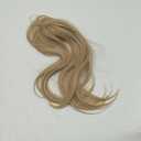 MORICHY Clip in Bangs 360° Clip in Hair Extensions,Blonde Bangs with Long Layered 16 inch Hair Hairpieces for Women Curved for Daily Wear