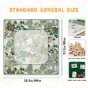 UTELKA Green Mahjong Mat, Japanese Garden Mahjong Mats Table Cover, Green Oriental Noise Reduction Mahjong Game Pad, Chinoiserie Mahjong Accessories Supplies for Poker, Card, Board 31.5 Inch, 31.5x31.5