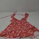SKAYS Women's Floral Flower Tie Back Wrap V Neck Ruffle Sleeveless A Line Sexy Dress Medium