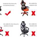 SARAFLORA Gaming Chair Covers Stretch Washable Computer Chairs Slipcovers for Armchair, Swivel Chair, Computer boss Chairs (Black, X-Large)