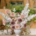 MACTING Artificial Flower Roses Real Touch Fake Flowers with Stem 30PCS Foam Roses for DIY Wedding Bouquet Table Centerpieces Party Holiday Home Spring Valentines Day Decorations(Warm Taupe Nude)
