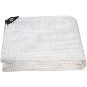 Clear Greenhouse Plastic Covering, 16Mil Thickness Heavy Duty Clear tarp for Chicken coop, Greenhouse Plastic sheeting with Hemmed Edges & preinstalled Grommets.