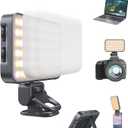 Rechargeable Selfie Light, Clip Fill Light for Phone Laptop Tablet Portable Light for Video Conference Live Streaming Zoom Call Makeup Picture (Black)