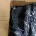 VEVOR Crowd Control Stanchion, Set of 12 Pieces Stanchion Set, Stanchion Set with 6.6 ft/2 m Black Retractable Belt, Black Crowd Control Barrier w/Concrete and Metal Base - Easy Connect Assembly