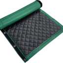 Sound Barrier Temporary Construction Traffic Industrial Sports Pitches Outdoor Noise Control Sound Blocking Reducing Cancelling Soundproof Screen Blankets 39.3x78.7-1 Pack-(Green)