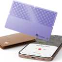 2025 [Apple MFi Certified] (iOS Only) Bluetooth Tracker Smart Finder for Apple Find My, iPhone Card Wallet Finder GPS Tracker, 5-10 Years Battery, Keys Finder and Item Locator for Keys, Bags, Passport (Pack of 1, Purple)