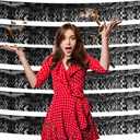 6P Wavy Metallic Foil Fringe Banner Tinsel Banner Backdrop Garland Curtains for Parade Floats Wedding Birthday Parties Decoration Halloween Christmas (Black)