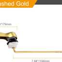 Hibbent Universal Metal Front Mount Toilet Handle Replacement Kit, Brass Toilet Flush Tank Lever with Stainless Steel Flapper Chains for Most Toilets, Brushed Gold Finish