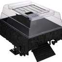 PENN-PLAX Reptology Turtle Topper  Above Tank Basking Platform That Safely Mounts to Standard Size Tanks Including 10g, 20L, 20H, 29g, up to 55 Gallons and 13 Wide  Black Color (REP600)