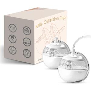 Wearable Silicone Milk Collection Cups, Closed System BreastMilk Collector Cup Works with Baby Buddha, Spectra, Medela, Ameda MYA, Zomee, Freemie(24mm-2PCS)