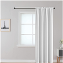 Fireproof Curtain for School Dorm, Rod Pocket Top, White 52 x 84, Pack of 4 Panel