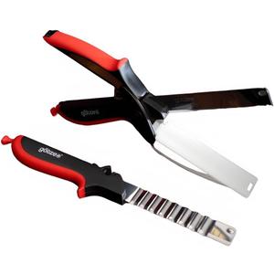 The Götze Peeler 3-in-1 Shears, Premium Stainless Steel Kitchen and Household Scissors, Sharp Blades for Cutting Meat, Herbs, Poultry, and More, Comfortable Grip Handles, Dishwasher Safe