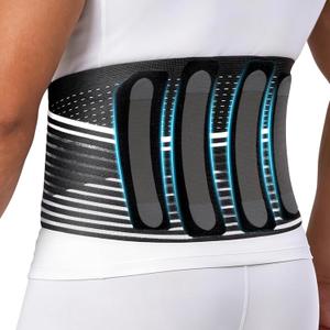 VELPEAU One-Piece Molding Lumbar Support Brace for Back Pain, Sciatica, Scoliosis, Herniated Disc - Adjustable Straps, Highly Breathable Fabric - For Men & Women - Fits 44-52″ Waist (Comfort Version, X-Large)