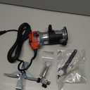 AVID POWER 6.5 Amp 1.25 HP Compact Router Tools for Woodworking, Fixed Base Wood Router with Trim Router Bits, 6 Variable Speeds, Edge Guide, Roller Guide, Dust Hood (Red, 65mm)