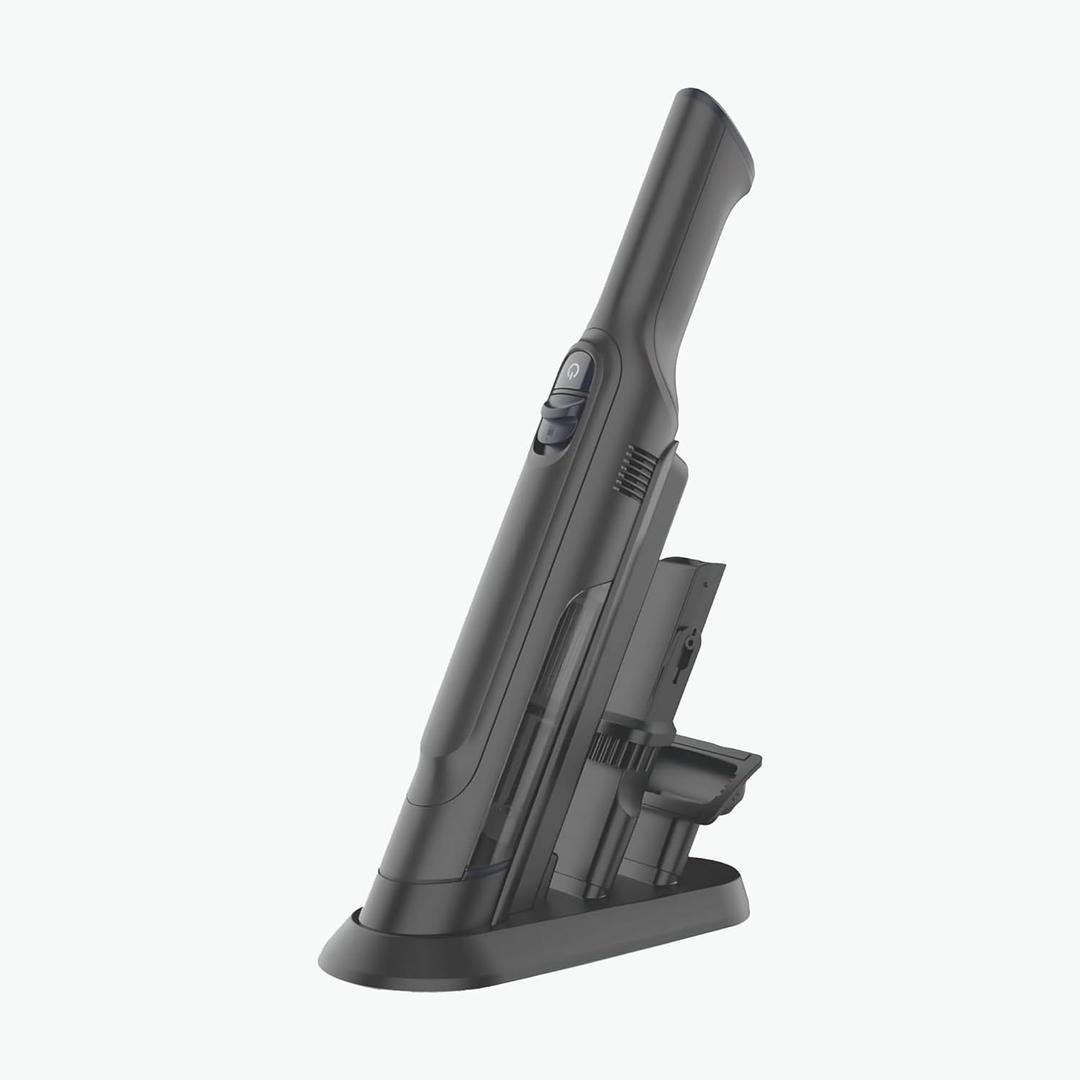 Handheld Vacuum Cordless, Lightweight 1.4lb with Powerful Suction, Charging Dock, Single Touch Empty and Detachable Dust Cup, Portable Mini Car Vac for Home Office and Pet Hair (Dark Grey)