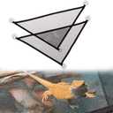 2Pcs Bearded Dragon Lizard Hammock Reptile Hammock Lounger Ladder Bearded Dragon Hammock Accessories for Bearded Dragons Geckos Lizards Reptile (Black, 2 Pcs)