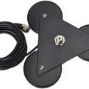 HYS Heavy Duty Mobile Car/Truck SO239 8.8inch Triangle Magnet Mount Base W/5M(16.4ft) RG58 Coaxial Cable PL259 Plug