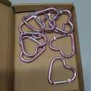 Heart-Shaped Aluminum Snap Hook Clip Key Holder, Keychain Clip 9 Pcs