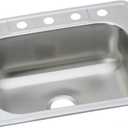Elkay Drop-In Sink, 3 Hole, 21" x 15-3/4", Elite Satin DSE125223-1 Each