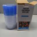 12 Pack 4oz Small Freezer Storage Containers with Twist Top Lids Airtight, Mini Reusable Plastic Food Storage Containers with Lids for Snack Condiment Salad Dressings Sauces Soup, Condiment Sauce Cups