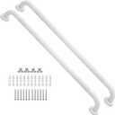 2 Pack 32 Inch Anti Slip Shower Grab Bar Oil Rubbed White 1.25" Diameter, Munzong Bathroom Grab Bar, Knurled Bathroom Balance Bar, Safety Hand Rail Support Handicap Elderly Senior Assist Bath Handle