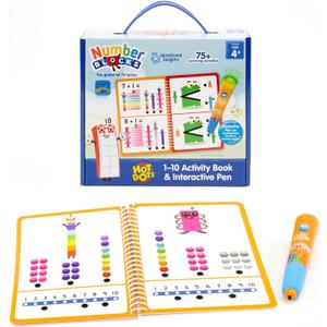 Educational Insights Hot Dots Numberblocks Workbook Numbers 1-10 with Interactive Pen, 75+ Activities, Gift for Kids Ages 4+