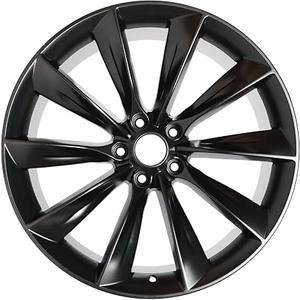 New Single 20x9.5 Inch 20” 20 Inch Premium Aluminum Alloy Wheel Rims Fit for Tesla Model Y 2020 2021 2022 2023 2024, OEM Direct Fit Replacement Rim, Matte Black