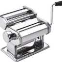 Pasta Maker Machine, Manual Pasta Makers 9 Adjustable Thickness Settings, Noodles Maker with Aluminum Alloy Rollers and Cutter for Spaghetti, Fettuccini, Lasagna, Dumpling Skins (with Brush)