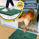 Muddy Mat | Super Absorbent Door Mat Indoor, Microfiber Quick Dry Chenille Entryway Rug, Non-Slip Front Door Mat, Indoor Mats for Entryway, Machine Washable Pet Rug, Dark Green 30"x19"