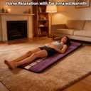 PHYMAT Far Infrared Heating Pad for Back,Full Body Amethyst Heating Pad,Gemstone Amethyst Obsidian Crystal Mat,Enhanced Reki, Yoga and Meditation Bio Mats(59x24inch)
