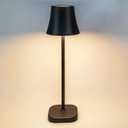 Cordless Table Lamp,LED Battery Operated Desk Lamp, 5400mAh 72 Hours Rechargeable Modern Nightstand Lamp with Touch Control,Portable Bedside Lamps for Nightstand,3 Color Dimming