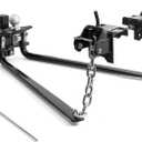 VEVOR Weight Distribution Hitch, 10000 lbs Max Towing & 1000 lbs Max Tongue, Weight Distributing Hitches Kit Includes 2 in Shank and 2-5/16 in Ball, Load Leveling Hitch for Trailers, Black