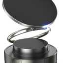 Vacuum Magnetic Phone Holder for Car,2800gf Strong Magnetic Phone Mount,360 Adjustable & Reinforced Suction Cup for Dashboard/Mirror, Car Phone Holder Compatible with iPhone Android Matte Black