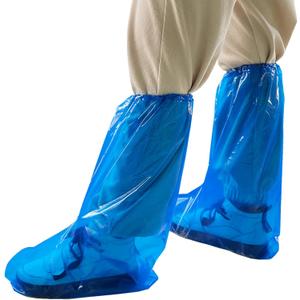 Yuzrbu 50 Pcs (25 Pairs) Disposable Thicken Boot and Shoe Covers 19 inch Tall Extra Large Waterproof Anti-Slip Overshoe