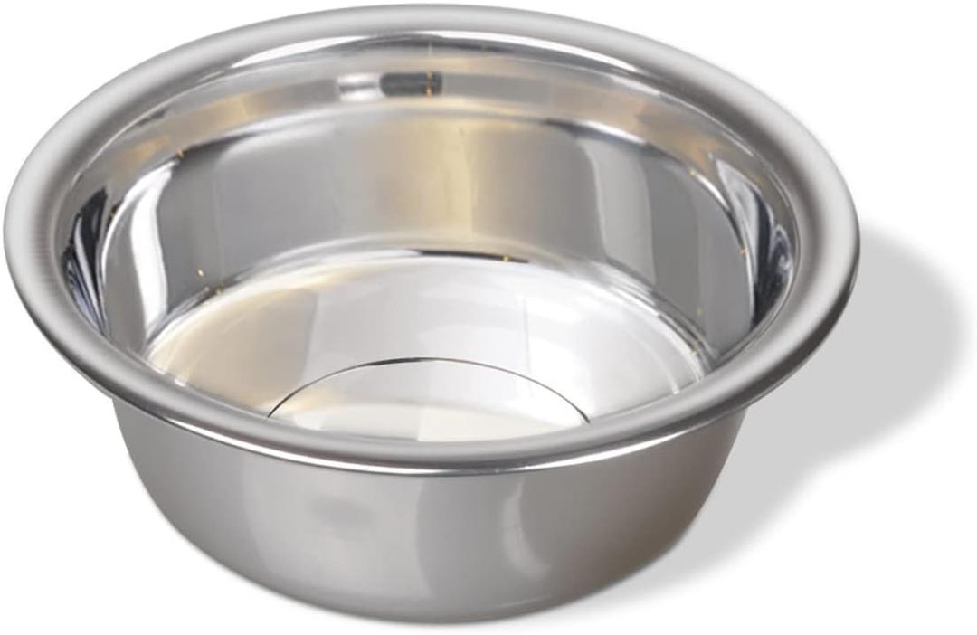 Van Ness Pets Medium Lightweight Stainless Steel Dog Bowl, 32 OZ Food And Water Dish, Natural 2 Pack